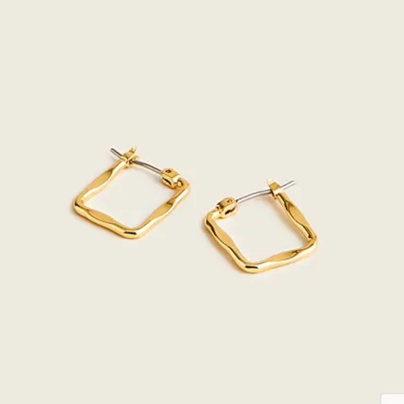 J. Crew Jewelry Nwt J Crew Gold Square Hoop Earrings Poshmark